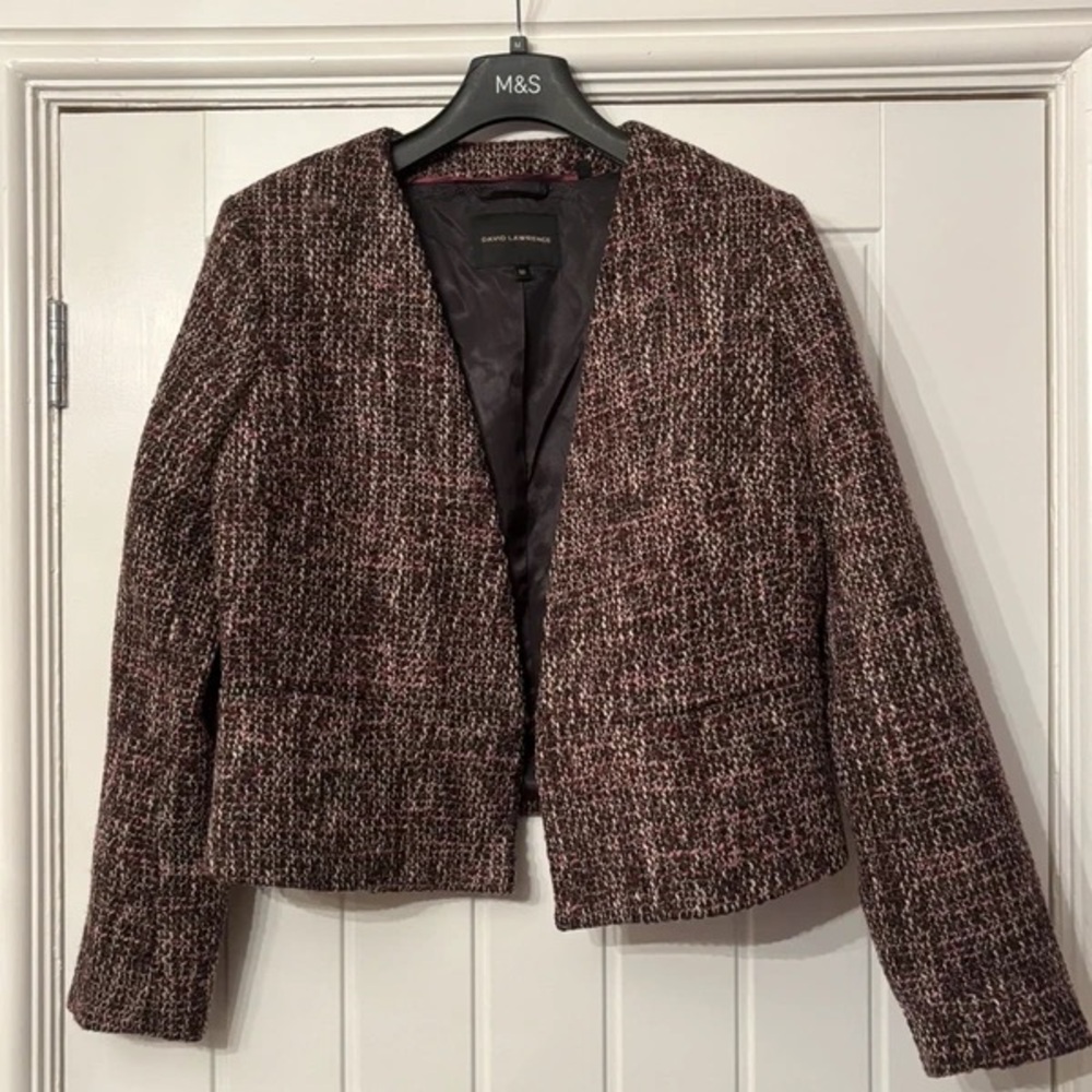 Tweed Blazer - Brown and Black